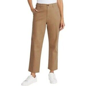 NWT G.H. Bass & Co. Ladies' Chino Ankle Pant Brown (Caribou)